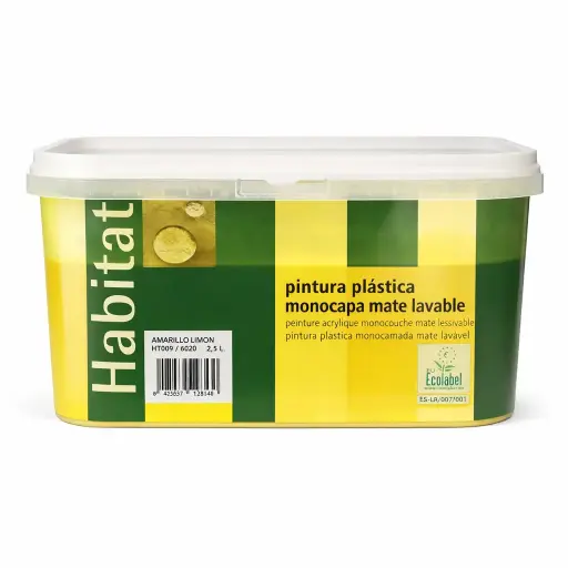 Bote plástica monocapa mate lavable amarilla